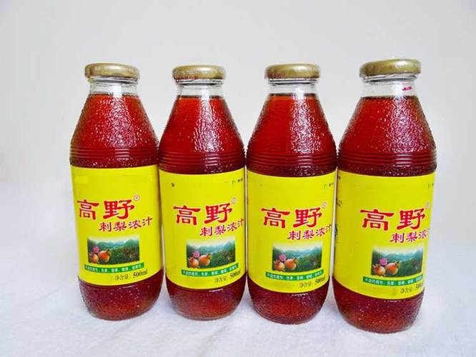5折高野刺梨汁500mlx4瓶广西特产营养饮品浓缩果汁夏日果茶饮料500ml4